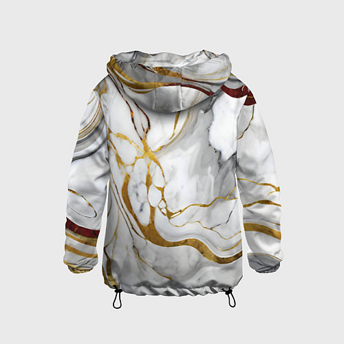 Детская ветровка Жёлто-белый мрамор / 3D-Черный – фото 2