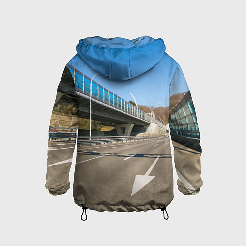 Детская ветровка Бугатти на трассе / 3D-Черный – фото 2