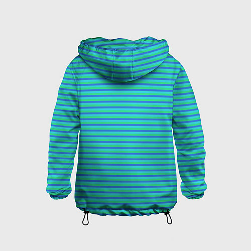 Детская ветровка Полосатый сине-зелёный / 3D-Черный – фото 2
