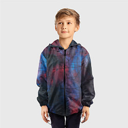 Ветровка с капюшоном детская Космическая паутина, цвет: 3D-черный — фото 2