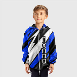 Ветровка с капюшоном детская Exeed - blue sport, цвет: 3D-белый — фото 2