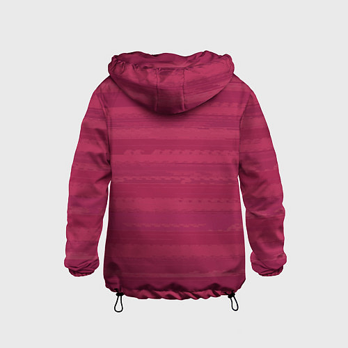 Детская ветровка Малиновый розовый полосатый / 3D-Черный – фото 2