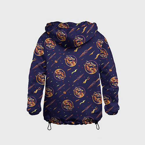 Детская ветровка Mortal Kombat logo pattern / 3D-Черный – фото 2