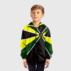 Ветровка с капюшоном детская Мотострелковые войска: шеврон без текста, цвет: 3D-черный — фото 2