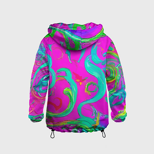 Детская ветровка Abstract floral pattern - aloha / 3D-Черный – фото 2