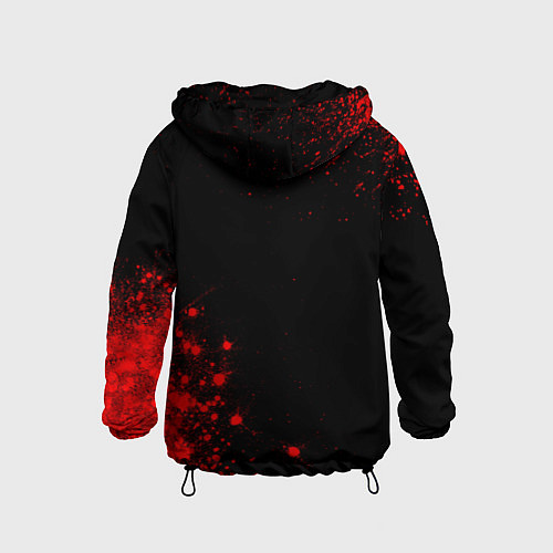 Детская ветровка Brighton - red gradient вертикально / 3D-Черный – фото 2