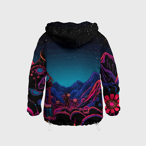 Детская ветровка Psychedelic music art / 3D-Белый – фото 2