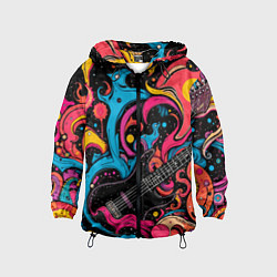 Детская ветровка Psychedelic abstract guitar