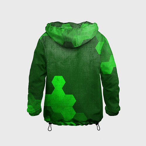 Детская ветровка Mitsubishi - green gradient вертикально / 3D-Черный – фото 2