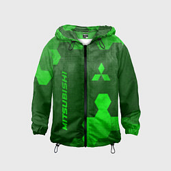 Детская ветровка Mitsubishi - green gradient вертикально