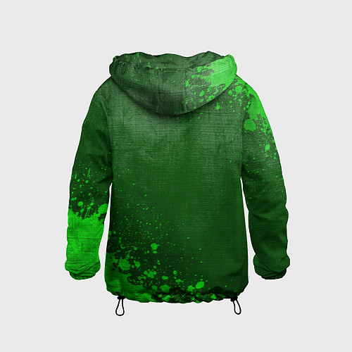 Детская ветровка Juventus - green gradient вертикально / 3D-Черный – фото 2