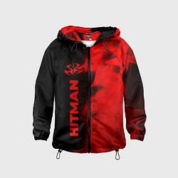 Ветровка с капюшоном детская Hitman - red gradient по-вертикали, цвет: 3D-черный