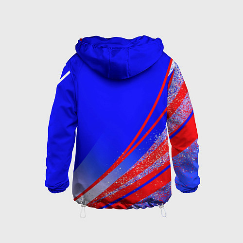 Детская ветровка Герб России на фоне цветов флага государства / 3D-Белый – фото 2