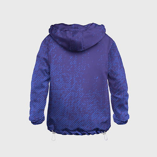 Детская ветровка Джинс с потертостями-синий / 3D-Белый – фото 2