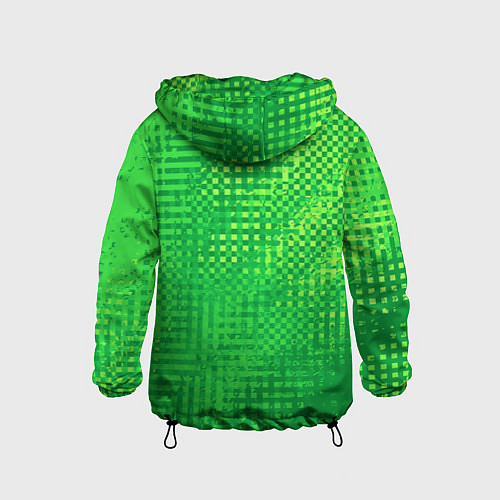 Детская ветровка Сочный зелёный абстрактный / 3D-Черный – фото 2