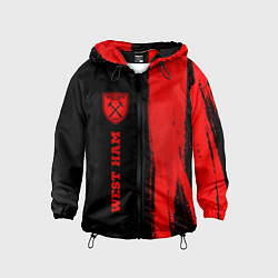 Детская ветровка West Ham - red gradient по-вертикали