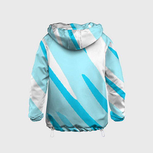 Детская ветровка Белый с голубым абстракция / 3D-Белый – фото 2