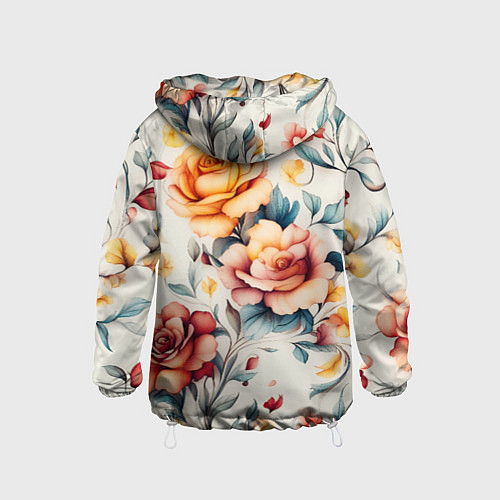 Детская ветровка Паттерн с переплетением цветов / 3D-Белый – фото 2