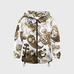 Детская ветровка Растения против зомби в бежевых тонах