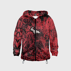 Детская ветровка Красный веном текстура Карнажа
