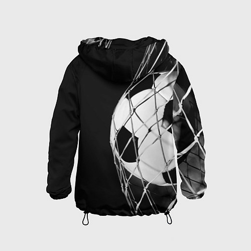 Детская ветровка Футбольный мяч в сетке ворот / 3D-Черный – фото 2