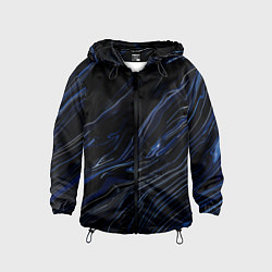 Детская ветровка Чёрно-синий абстракция линии