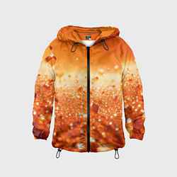 Детская ветровка Оранжевые блестящие частицы текстура
