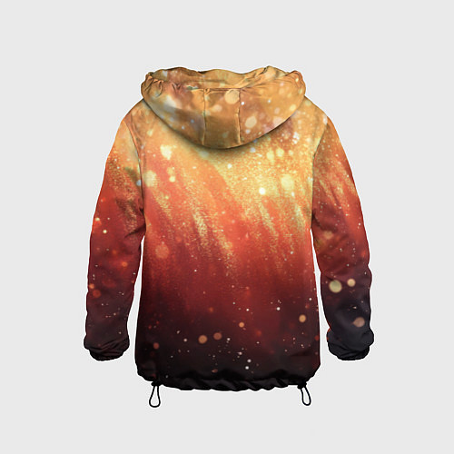 Детская ветровка Желто-красная текстура блестящая / 3D-Черный – фото 2