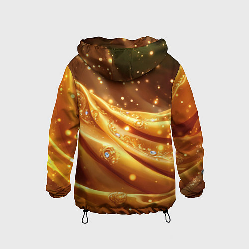 Детская ветровка Золотая ткань с блестками / 3D-Черный – фото 2