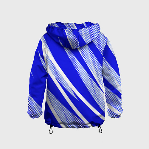 Детская ветровка Абстрактный синий полосатый / 3D-Черный – фото 2