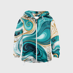 Детская ветровка Бирюза и золото