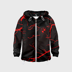 Ветровка с капюшоном детская BMW storm red color, цвет: 3D-белый