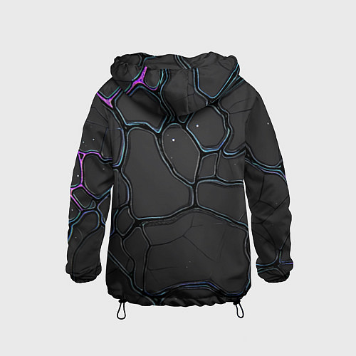 Детская ветровка Плита хай-тек текстура / 3D-Черный – фото 2