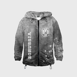 Ветровка с капюшоном детская Borussia - grey gradient вертикально, цвет: 3D-черный