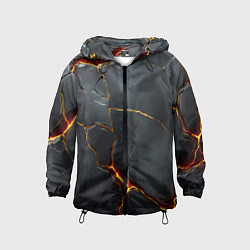 Детская ветровка Серая текстура с золотым изломом