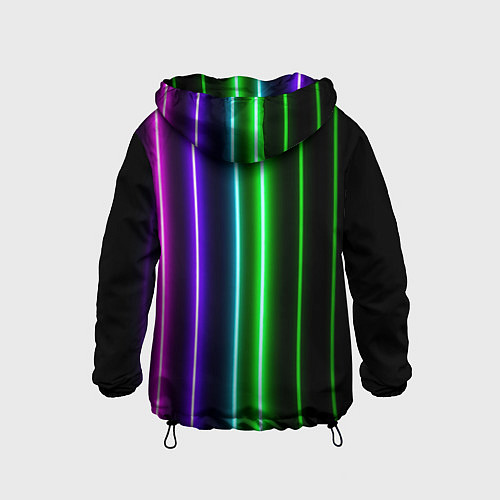 Детская ветровка Neon lines / 3D-Черный – фото 2