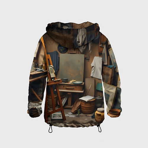 Детская ветровка Мастерская художника / 3D-Черный – фото 2