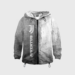 Ветровка с капюшоном детская Juventus - grey gradient по-вертикали, цвет: 3D-черный