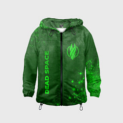 Ветровка с капюшоном детская Dead Space - green gradient вертикально, цвет: 3D-черный