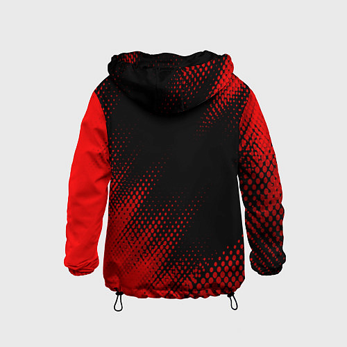 Детская ветровка Peugeot - red gradient вертикально / 3D-Черный – фото 2