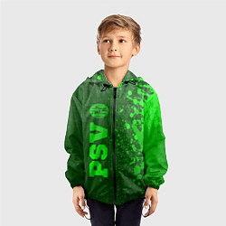 Ветровка с капюшоном детская PSV - green gradient по-вертикали, цвет: 3D-черный — фото 2