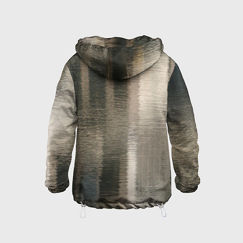 Детская ветровка Размытые серо-бежевые полосы / 3D-Белый – фото 2