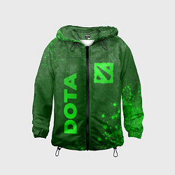 Ветровка с капюшоном детская Dota - green gradient вертикально, цвет: 3D-черный