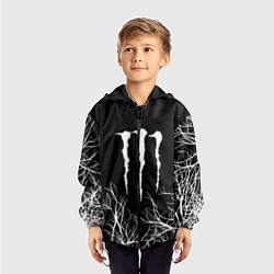 Ветровка с капюшоном детская Monster energy лес, цвет: 3D-черный — фото 2