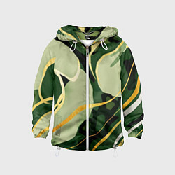 Детская ветровка Зеленый природный паттерн