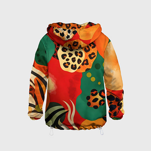 Детская ветровка Анималистичный африканский паттерн / 3D-Белый – фото 2