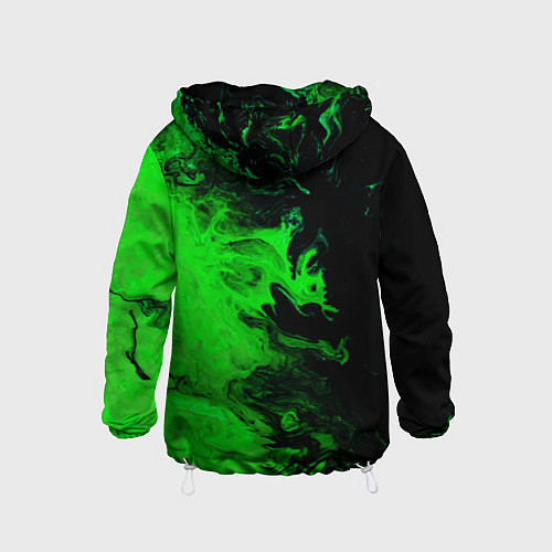 Детская ветровка Color green black / 3D-Белый – фото 2