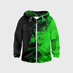 Детская ветровка Color green black