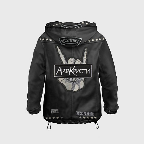 Детская ветровка Агата Кристи косуха с нашивками / 3D-Черный – фото 2