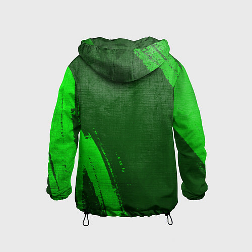 Детская ветровка Nissan - green gradient вертикально / 3D-Черный – фото 2